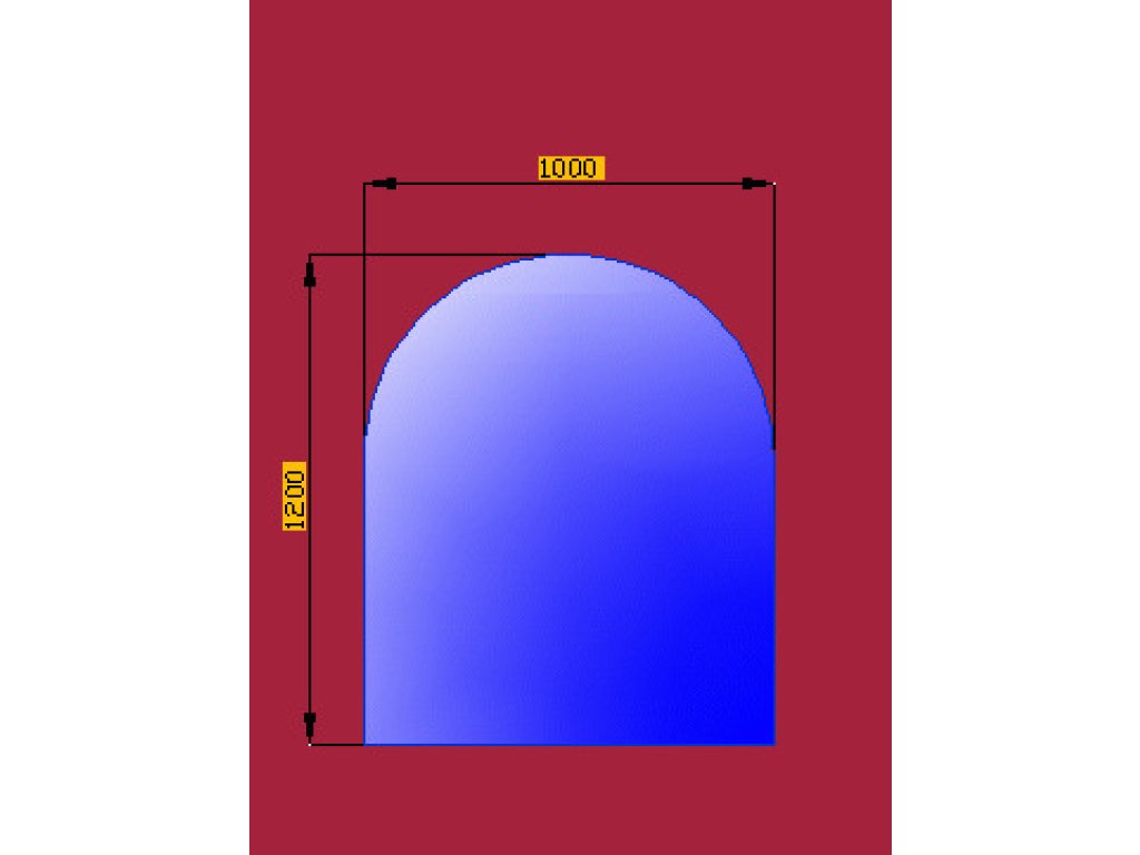 Sklo pod krbová kamna portál 1200x1000mm 22