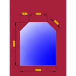 Sklo pod krbová kamna šestihran 1200x1000mm 74
