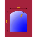 Sklo pod krbová kamna segmentový portál velký 1200x1000mm 72