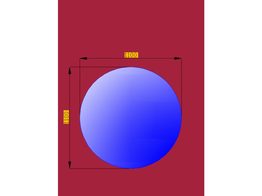 Sklo pod krbová kamna kruh prům. 1100mm 70