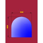 Sklo pod krbová kamna portál 1000x1000mm 28