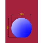 Sklo pod krbová kamna seříznutý kruh 950x1100mm 27