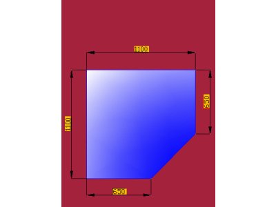 Sklo pod krbová kamna pětiúhelník 1100x1100mm 26